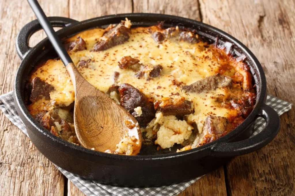 Albanian Dish, tave kosi, made with fresh yogurt